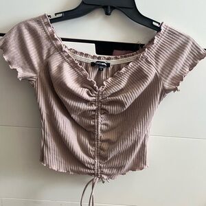 Fashion Nova Ribbed Pink Crop Top